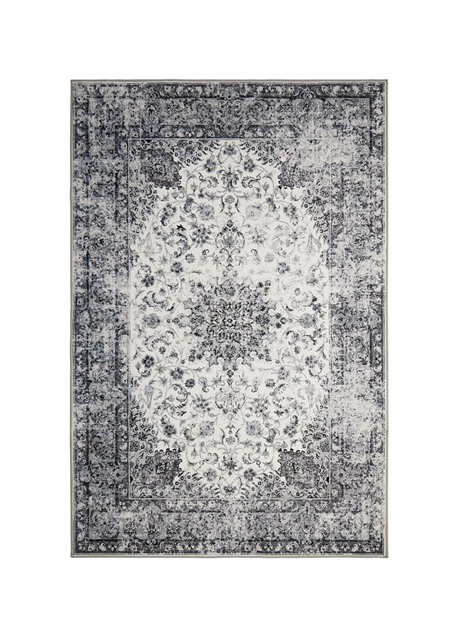 Noon East Carpet Rug Anti-Slip-  Size- 274 x 366 cm - 9x12 ft | Royal Heritage Design | Color- Charcoal Grey| Ideal as Carpets for Living room, Bedroom & Office. Perfect for large spaces - Image 1